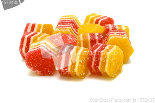 Image of Multi-coloured fruit candy, fruit jelly