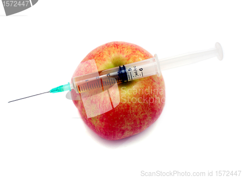 Image of Fresh red apple isolated 