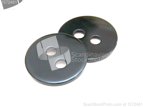 Image of black button isolated