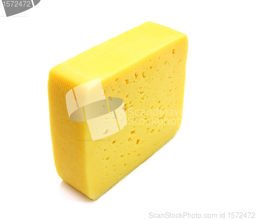 Image of piece of cheese isolated on a white background