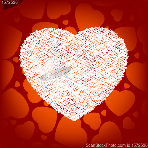 Image of Big heart made from scrible heart. EPS 8