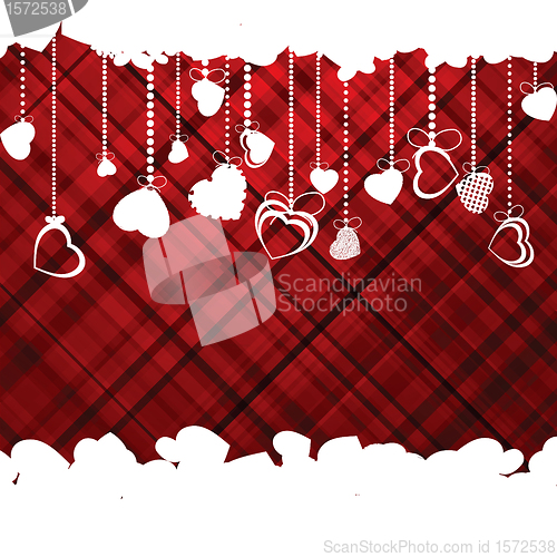 Image of Hearts Valentine's day or Wedding template. EPS 8