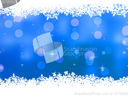 Image of Blue background with snowflakes. EPS 8