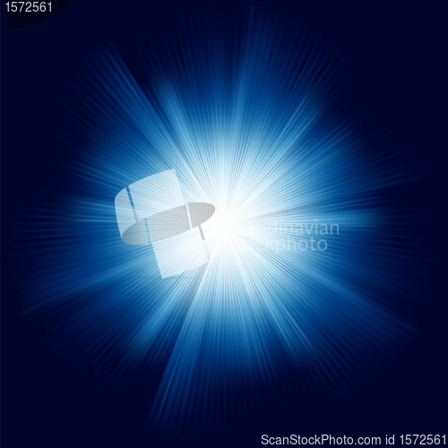 Image of A Blue color design with a burst. EPS 8