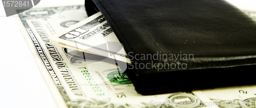 Image of Black leather wallet