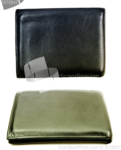 Image of Black leather wallet 