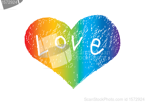 Image of heart with love