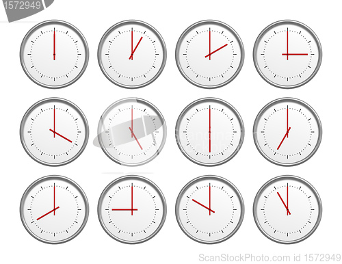 Image of 12 clocks