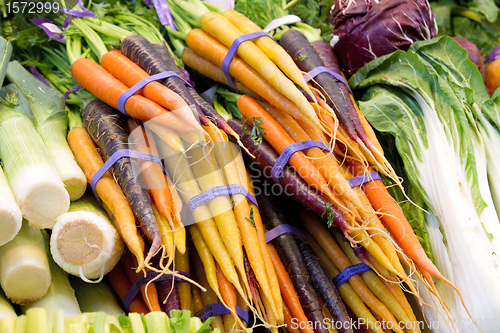 Image of Organically Grown Carrots and Vegetable