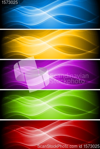 Image of Set of vibrant banners