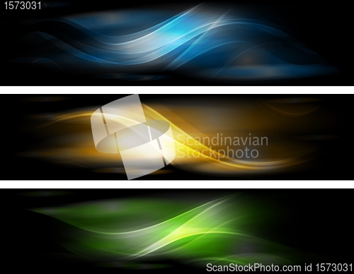 Image of Abstract glowing banners collection