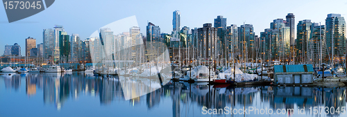 Image of Vancouver BC Skyline along False Creek