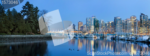 Image of Vancouver BC Skyline from Stanley Park