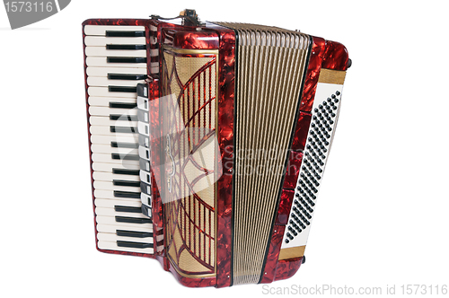 Image of Accordion, it is isolated on white