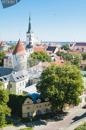 Image of View over the Old Town of Tallinn, Estonia