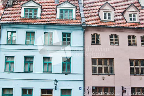 Image of  facade of the old building in Riga 