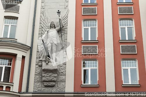 Image of  facade of the old building in Riga 