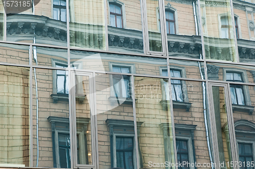 Image of  facade of the old building in Riga 