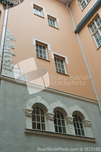 Image of  facade of the old building in Riga 