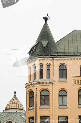 Image of  facade of the old building in Riga 