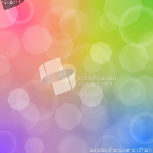 Image of Blured bokeh on colorful background