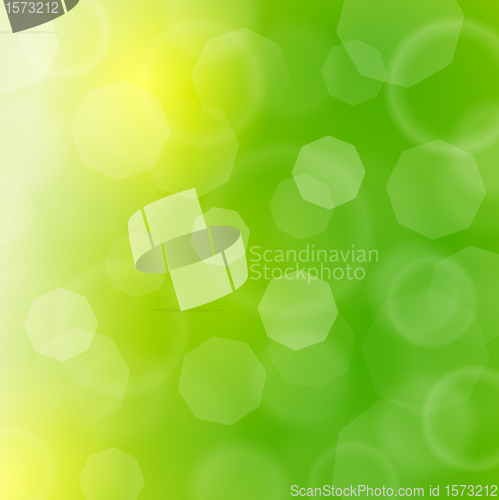 Image of Blurred green sparkles and bokeh