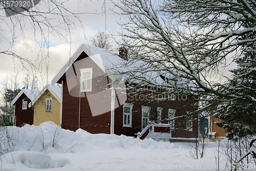Image of Snowy neighborhood
