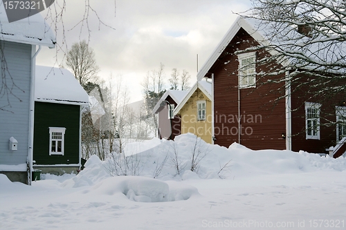 Image of Snowy neighborhood