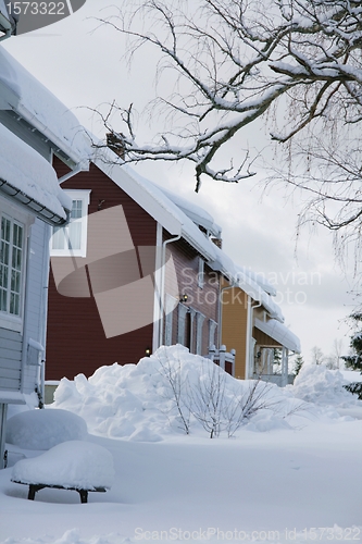 Image of Snowy neighborhood