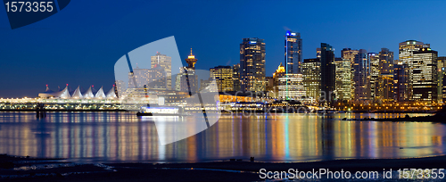 Image of Vancouver BC City Skyline Reflection