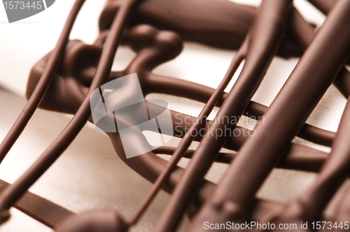 Image of Chocolate traces on a white paper