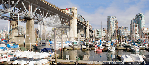 Image of Marina Under the Burrard Bridge in Vancouver BC