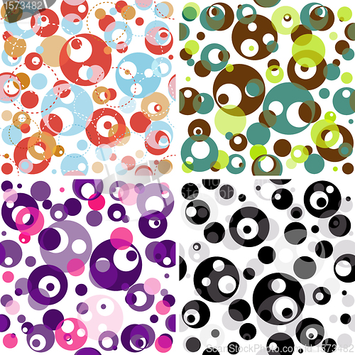 Image of Set seamless translucent patterns