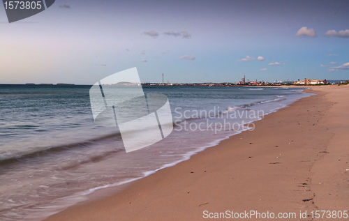 Image of peaceful beach sunrise