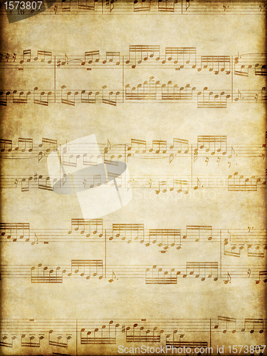 Image of old music on parchment