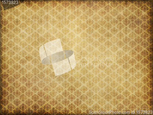 Image of vintage damask wallpaper