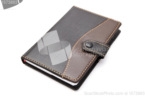 Image of Black notebook isolated on white background 