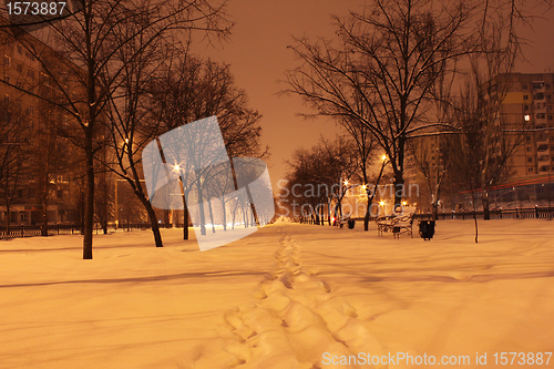 Image of town at night