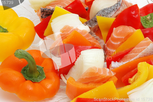 Image of salmon kabob