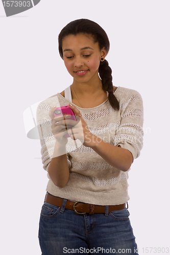 Image of Teen texting