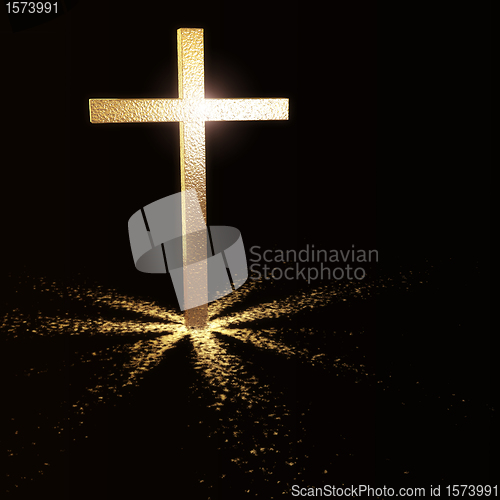 Image of golden christian cross