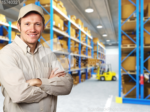 Image of worker in warehouse