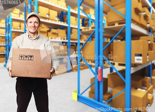Image of worker in warehouse