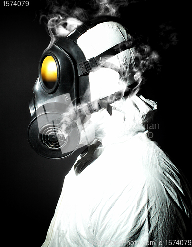 Image of man with gas mask