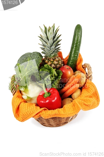 Image of Vegetables in a Basket