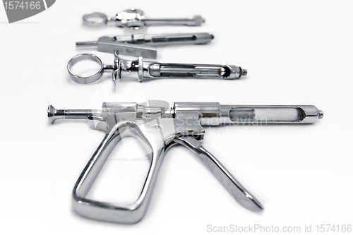 Image of Metal cartrige syringe for intraligametous anesthesia with other