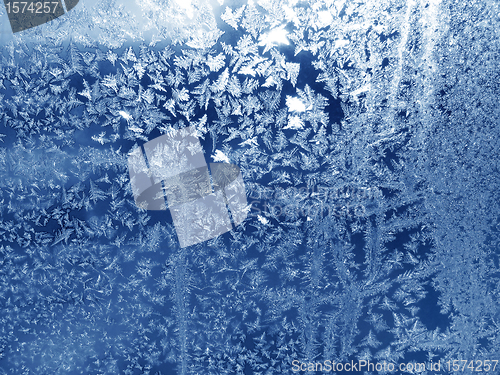 Image of ice patterns on glass