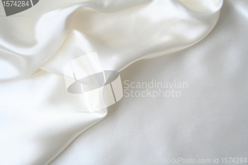 Image of Smooth elegant white silk
