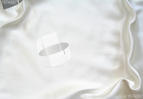 Image of Smooth elegant white silk as wedding background