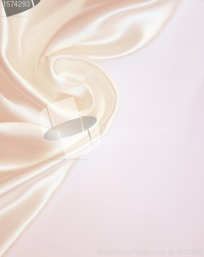 Image of Smooth elegant white silk as wedding background 
